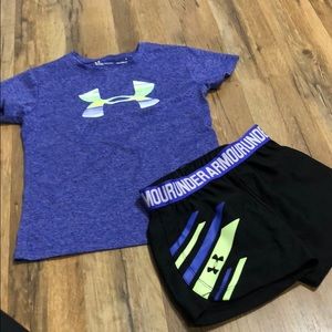 Under armour girls outfit size 4t/5